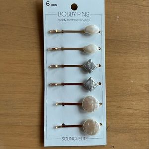 Pearl Gold And White and silver gray Hairpin Set